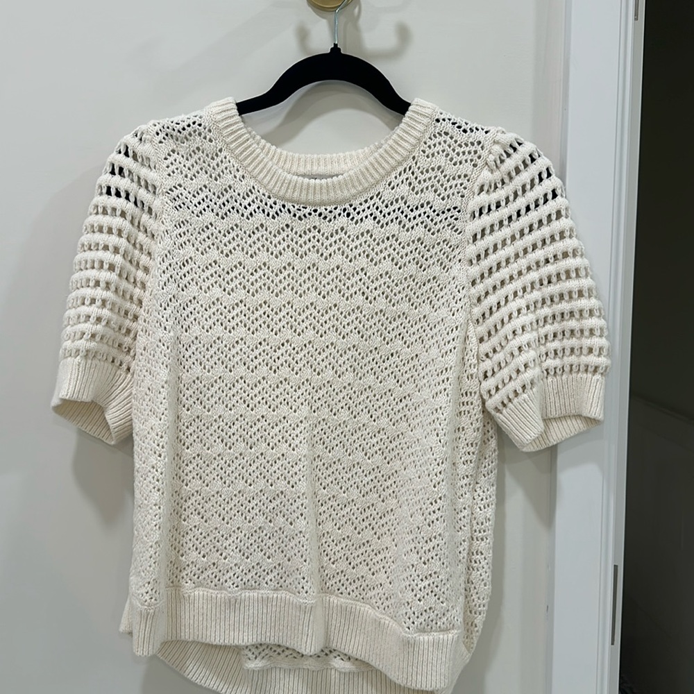Madewell short sleeve knitted sweater